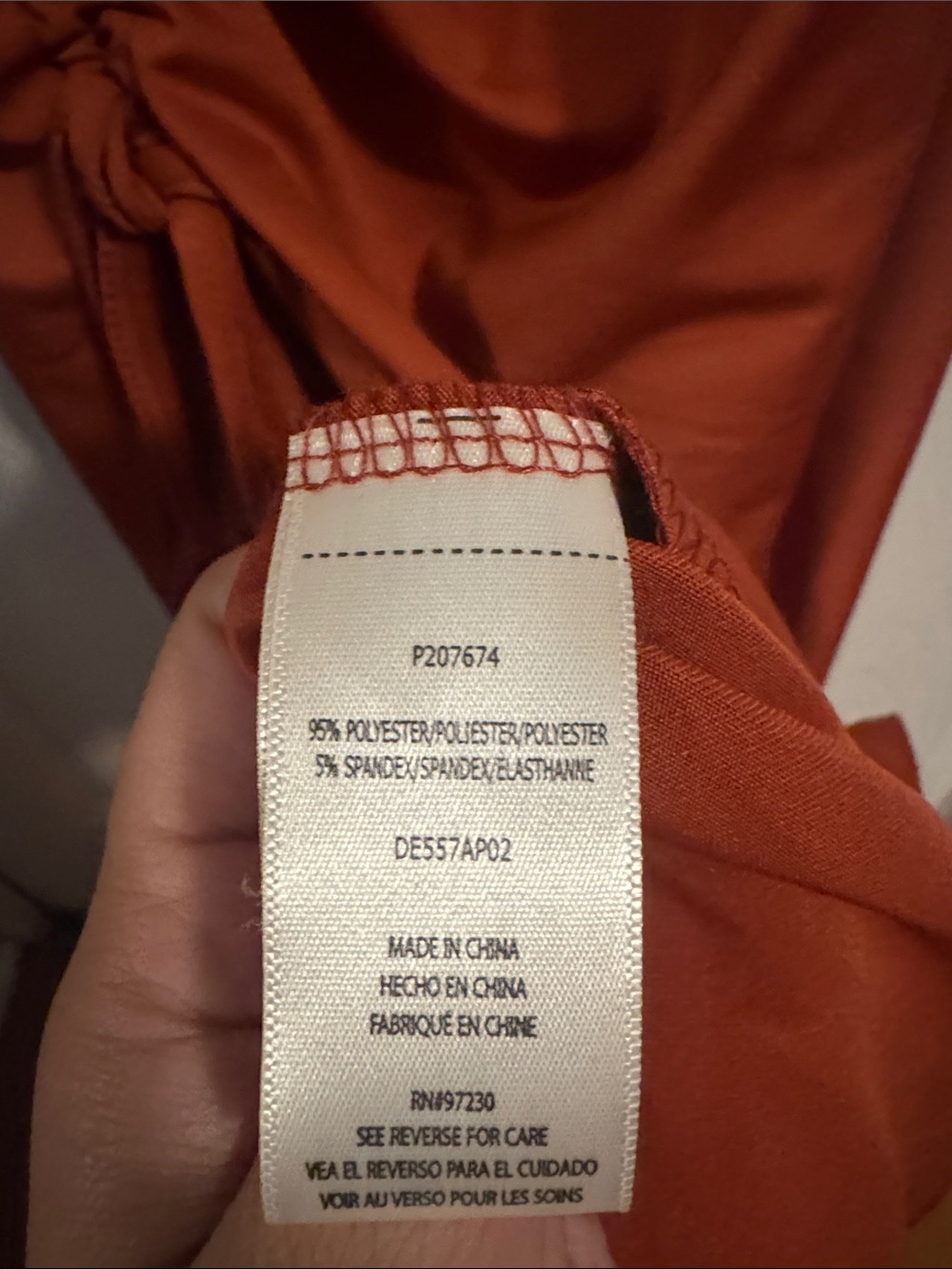 Almost Famous Rust Ruched Slip Dress - Picture 5 of 6